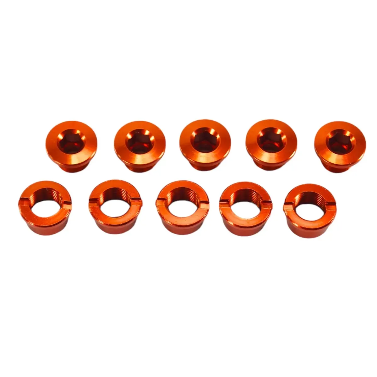 SD Alloy Chainring Bolts, set of 5 Orange